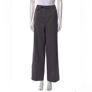 BNWT Sandro Gray Wool Wide-Leg Trousers